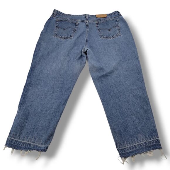 1996 Vintage Levi's Jeans Size 24 W42" x L26" Levi's 522 Tapered Fit Tapered Leg - Picture 3 of 13